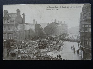 Birmingham BIG THINGS BLAZE FIRE near FARMERS ARMS INN March 23rd c1906 Postcard