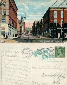 WHEELING W.VA 12th STREET 1911 ANTIQUE POSTCARD