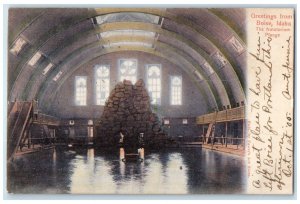 1905 Greetings From Natalorium Plunge Interior Building Boise Idaho ID Postcard