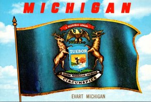 Michigan Evart Michigan State Flag