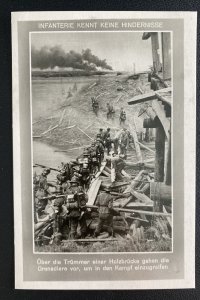 Mint Germany Real Picture Postcard German Infantry Bridge Construction