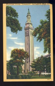 Springfield, Massachusetts/MA Postcard, Municipal Group Campanile, 1962!