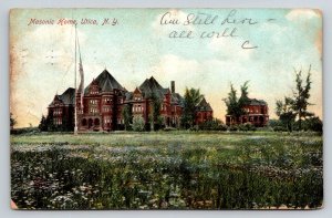 1906  Free Masons  Masonic Home  Utica  New York    Postcard