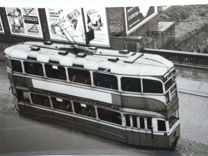 Original Photo Glasgow Tram no1273 Old Sneddon St Paisley Last Day of Svc 1957