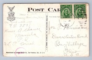 LOWER PASIG RIVER INTER-ISLAND BOATS PHILIPPINES POSTCARD EXCHANGE 1918