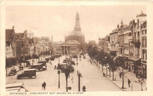 Lot 74 groningen netherlands fish market with stock exchange and a church car