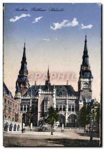 Old Postcard Aachen Rathaus Südseite