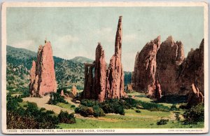 Manitou Colorado CO, Cathedral Spires, Garden of the Gods, Vintage Postcard
