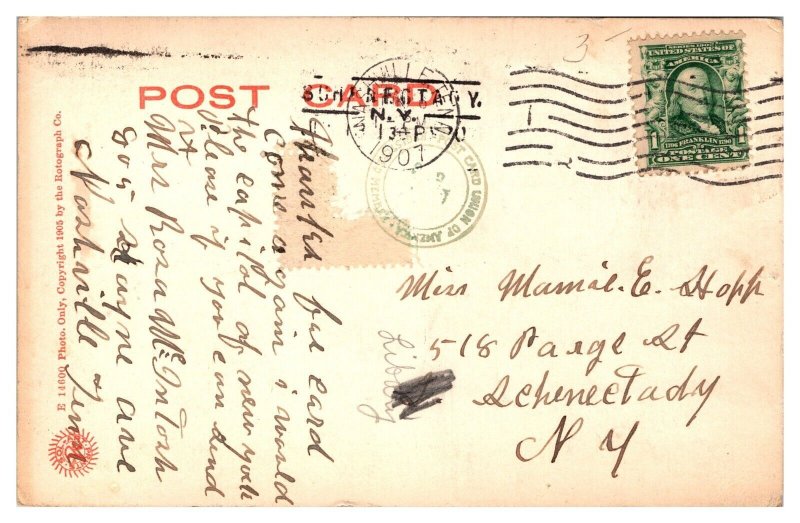 1907 Tennessee State Capitol, Nashville, TN Postcard
