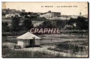 Morocco Meknes Old Postcard The city gardens