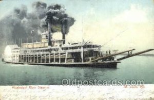 Mississippi River Steamer Ferry Boat, Ferries, Ship St. Louis MO, USA 1914 a ...