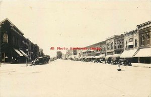 IA, Storm Lake, Iowa, RPPC, Street Scene, McArthur Drugs & Kitchner Candy Stores