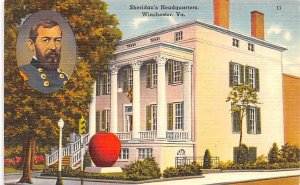 Sheridan Headquarters, Winchester VA USA Postcard