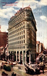 California San Francisco Looking Up Post Street From Market 1911