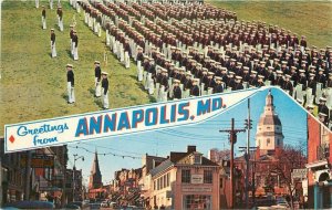 Maryland Annapolis Military Academy Street Colorpicture Postcard 22-7752