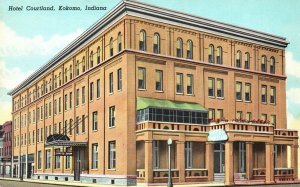 Vintage Postcard Hotel Courtland Building Kokomo Indiana Kokomo News Agency Pub.