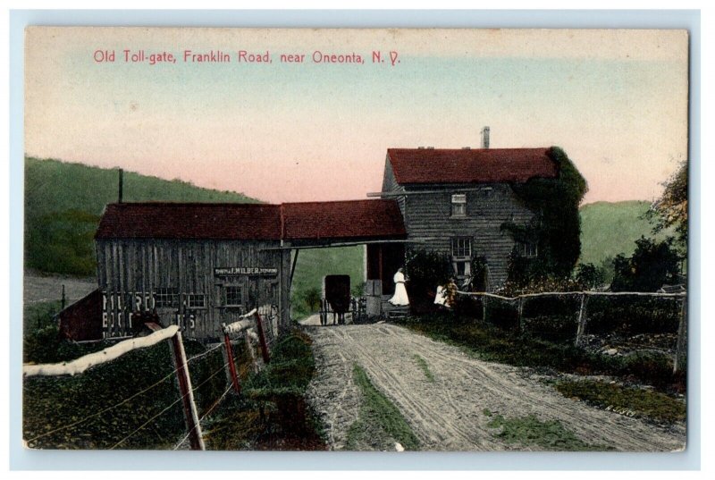 c1910's Old Toll Gate Franklin Road Near Oneonta New York NY Antique Postcard