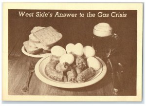 c1940's West Side's Answer To The Gas Crisis Dyngus Day South Bend Postcard