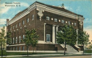 Masonic Temple, Watertown, South Dakota Vintage Postcard