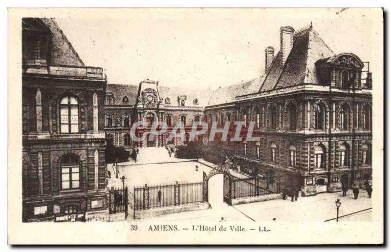 Old Postcard Amiens L & # 39Hotel City