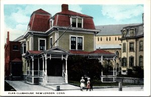 Postcard Elks Clubhouse in New London, Connecticut