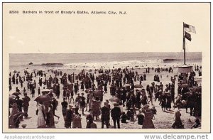 New Jersey Atlantic City Bathers In Front Of Brady's Baths