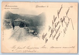 Gérardmer Vosges France Postcard Retournemer Forest House and Railway 1899
