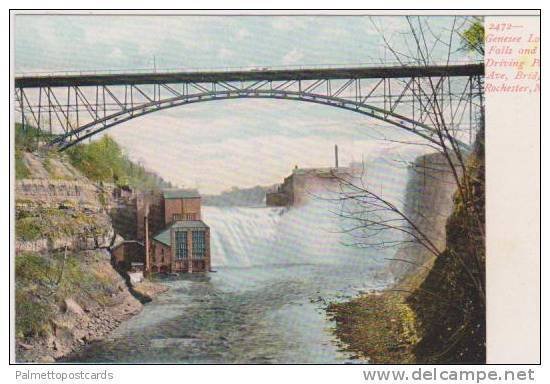 Genesee Lower Falls & Driving Park Avenue Bridge, Rochester, New York Pre-1907