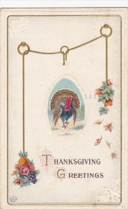 Thanksgiving Greetings Turkey with Wishbone 1913