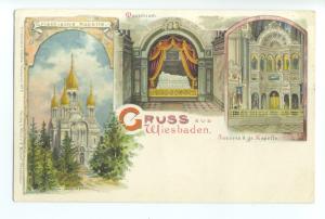ft1580 - Gruss Aus Wiesbaden , Germany - postcard