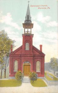 Marietta Pennsylvania Episcopal Church Exterior Antique Postcard K19307 