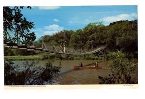 OVERSIZE, Swinging Bridge, Canoe, Souris Manitoba,  6 X 9 inch Postcard