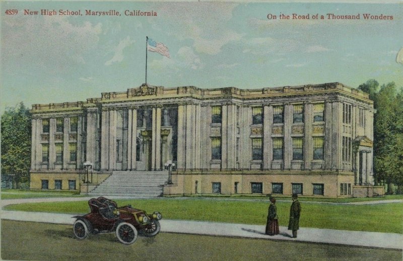 New High School, Marysville, California Vintage Postcard P96