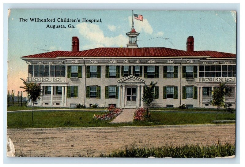 1917 Wilhenford Children's Hospital Augusta Georgia GA Asylum Posted Postcard 