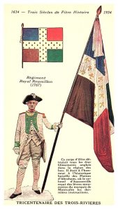 Regiment Royal Roussillon 1767, Soldier, flag of Colors,