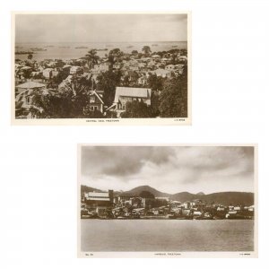 Sierra Leone Freetown harbour central view unit of 2 real photo postcards