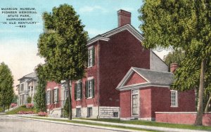 Vintage Postcard 1930s Mansion Museum Pioneer Memorial Park Harrodsburg K. Y.