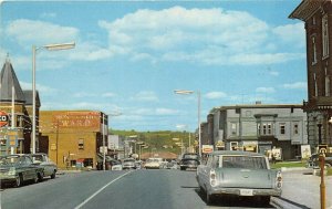 Newport Vermont 1963 Postcard Main Street Cars Montgomery Ward Department Store