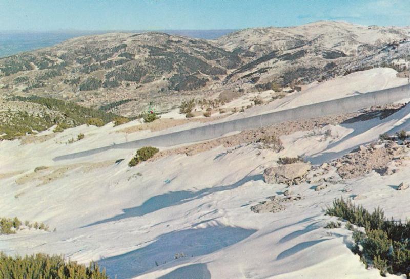 Sabugueiro Nevao Snow Mountains Serra Da Estrela Portugal Map Postcard