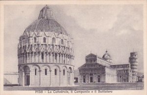 Italy Pisa La Cattedrale Il Campanile E Il Battistero