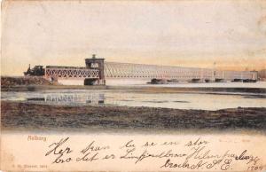 Aalborg Denmark Train Bridge Antique Postcard J53898