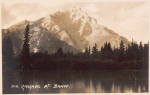 CASCADE MT BANFF CANADA~BYRON HARMON REAL PHOTO POSTCARD