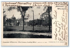 1903 Lawrence University Campus Looking West Appleton Wisconsin Vintage Postcard