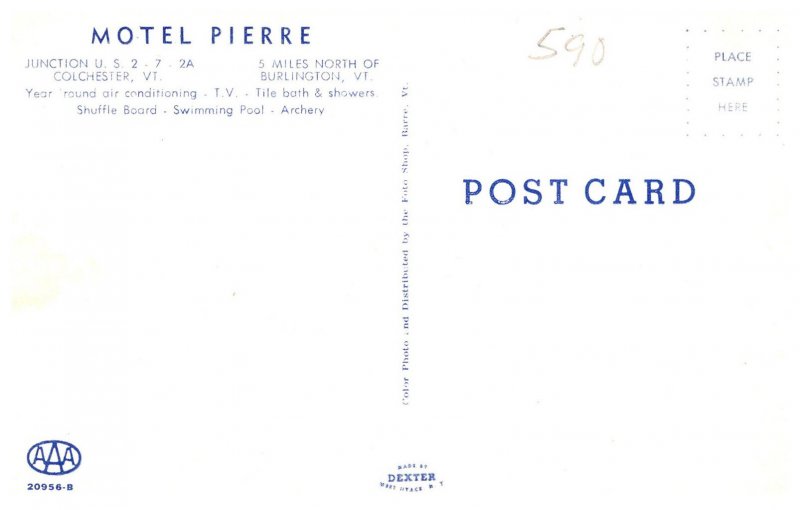 Vermont  Colchester Motel Pierre