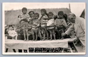 AMERICAN SEMINOLE NDIAN BABY CONTEST ANTIQUE REAL PHOTO POSTCARD RPPC F OLSEN