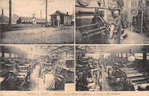 Paris France Librairie Plon Printing Press Factory Vintage Postcard AA48986