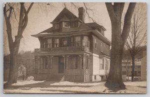 Winsted CT RPPC Beautiful Home Near River To Hinsdale MA Postcard X22