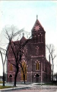 STERLING, IL Illinois     First  PRESBYTERIAN  CHURCH    1912    Postcard