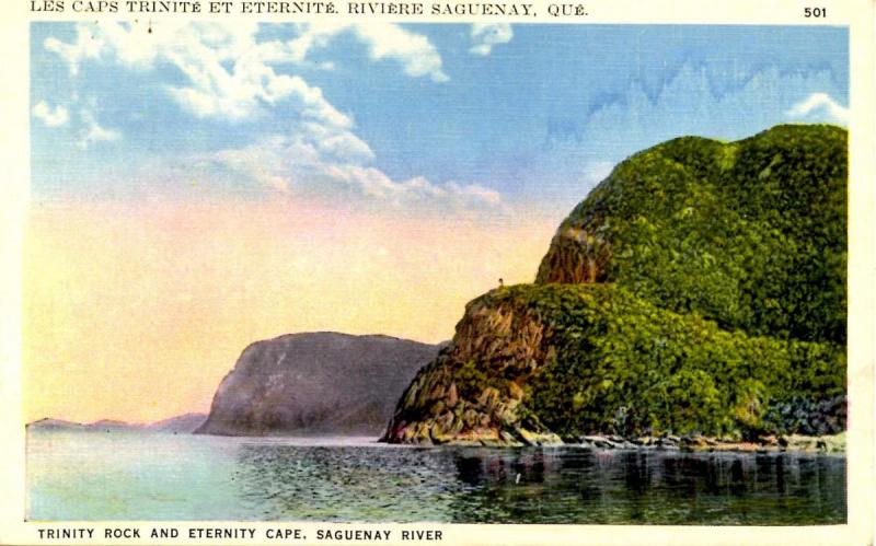 Canada - Quebec, Saguenay River. Trinity Rock and Eternity Cape