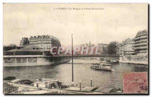 Old Postcard The Morgue Paris and Pont Saint-Louis Peniche